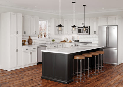 Backwoods Cabinetry 10x10 L-Shaped Pure White Kitchen Cabinets - 10x10 L-Shaped Kitchen Design Layout