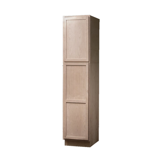 Amishwerks Cherry Unfinished Oven and Pantry Cabinets Cherry Unfinished 18" x 84" Tall Pantry Linen Cabinet