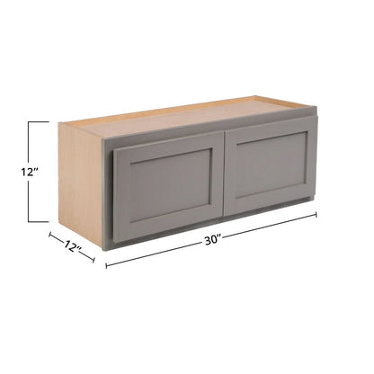 Amishwerks Magnetic Grey Wall Cabinets Magnetic Grey 30" x 12" Wall Cabinet