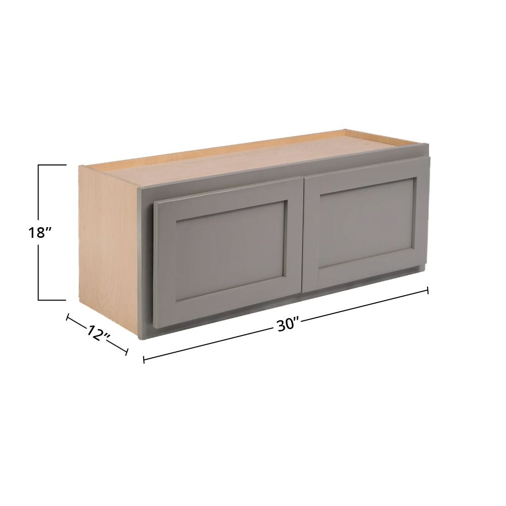 Amishwerks Magnetic Grey Wall Cabinets Magnetic Grey 30" x 18" Wall Cabinet