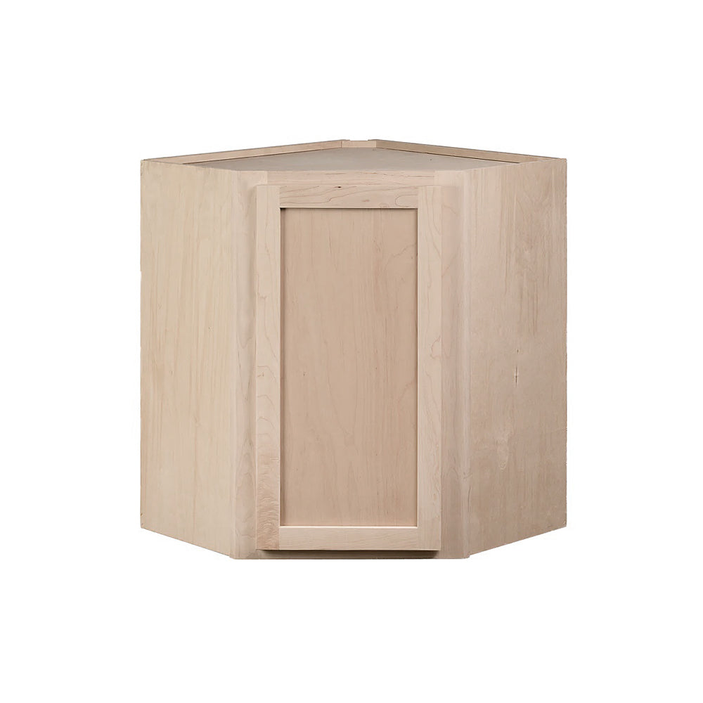 Amishwerks Maple Unfinished Wall Cabinets Maple Unfinished 24" x 30" Diagonal Corner Wall Cabinet