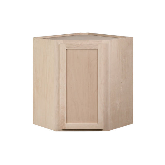 Amishwerks Maple Unfinished Wall Cabinets Maple Unfinished 24" x 30" Diagonal Corner Wall Cabinet