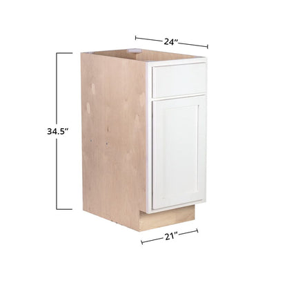 Amishwerks Pure White Base Cabinets Pure White 21" Base Cabinet