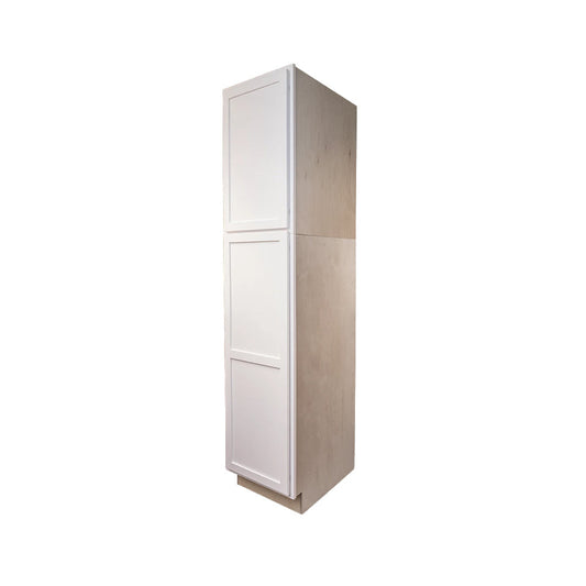 Amishwerks Pure White Oven and Pantry Cabinets Pure White 18" x 84" Tall Pantry Linen Cabinet