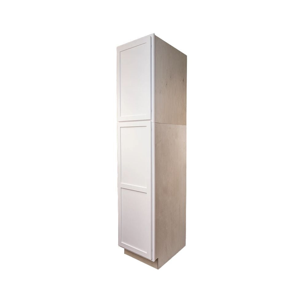 Amishwerks Pure White Oven and Pantry Cabinets Pure White 18" x 90" Tall Pantry Linen Cabinet