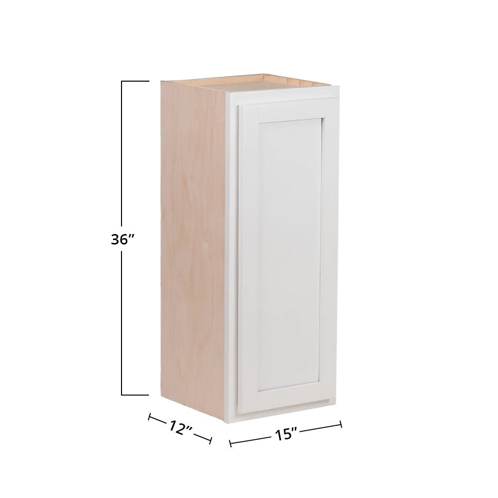 Amishwerks Pure White Wall Cabinets Pure White 15" x 36" Wall Cabinet