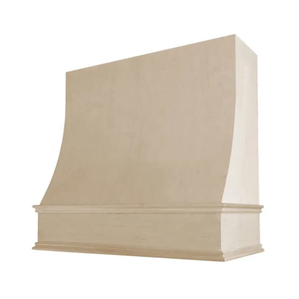 Hoodsly Sloped Wood Range Hood Unfinished Wood Range Hood with Sloped Front and Classic Trim