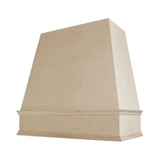 Hoodsly Tapered Wood Range Hood Unfinished Wood Range Hood With Tapered Front and Classic Trim