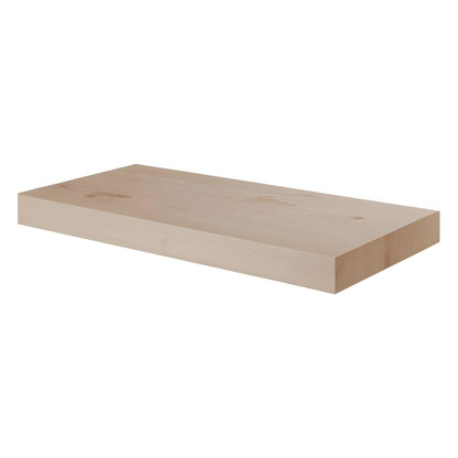 Maple Unfinished Floating Shelves Maple Unfinished 24" Floating Shelf
