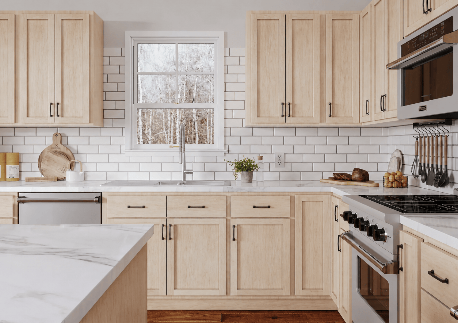 Natural Maple Kitchen Cabinets