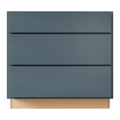 Needlepoint Navy Blue 36" 3-Drawer Base Cabinet