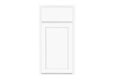 Backwoods Cabinetry 10x10 L-Shaped Pure White Kitchen Cabinets - 10x10 L-Shaped Kitchen Design Layout